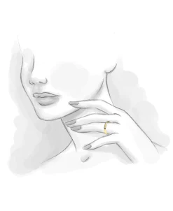 Alianza de Oro Amarillo Almendrada Minimal