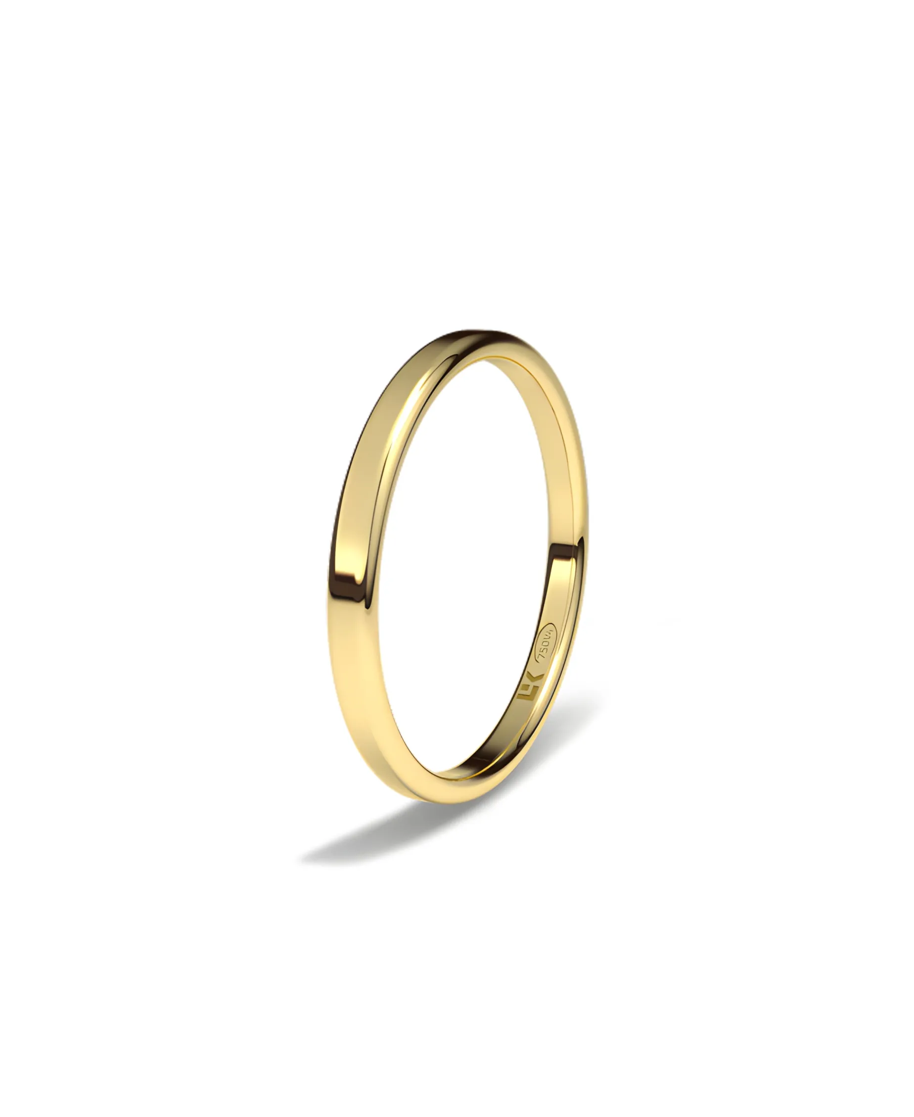 Alianza de Oro Amarillo Oval Rectangular Fina