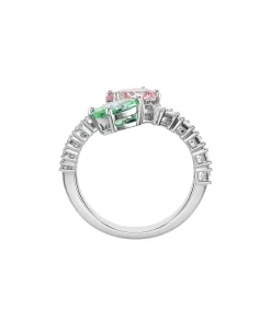 Anillo Abierto Ariana Grande x Swarovski Baño de Rodio Circonita | 5737372