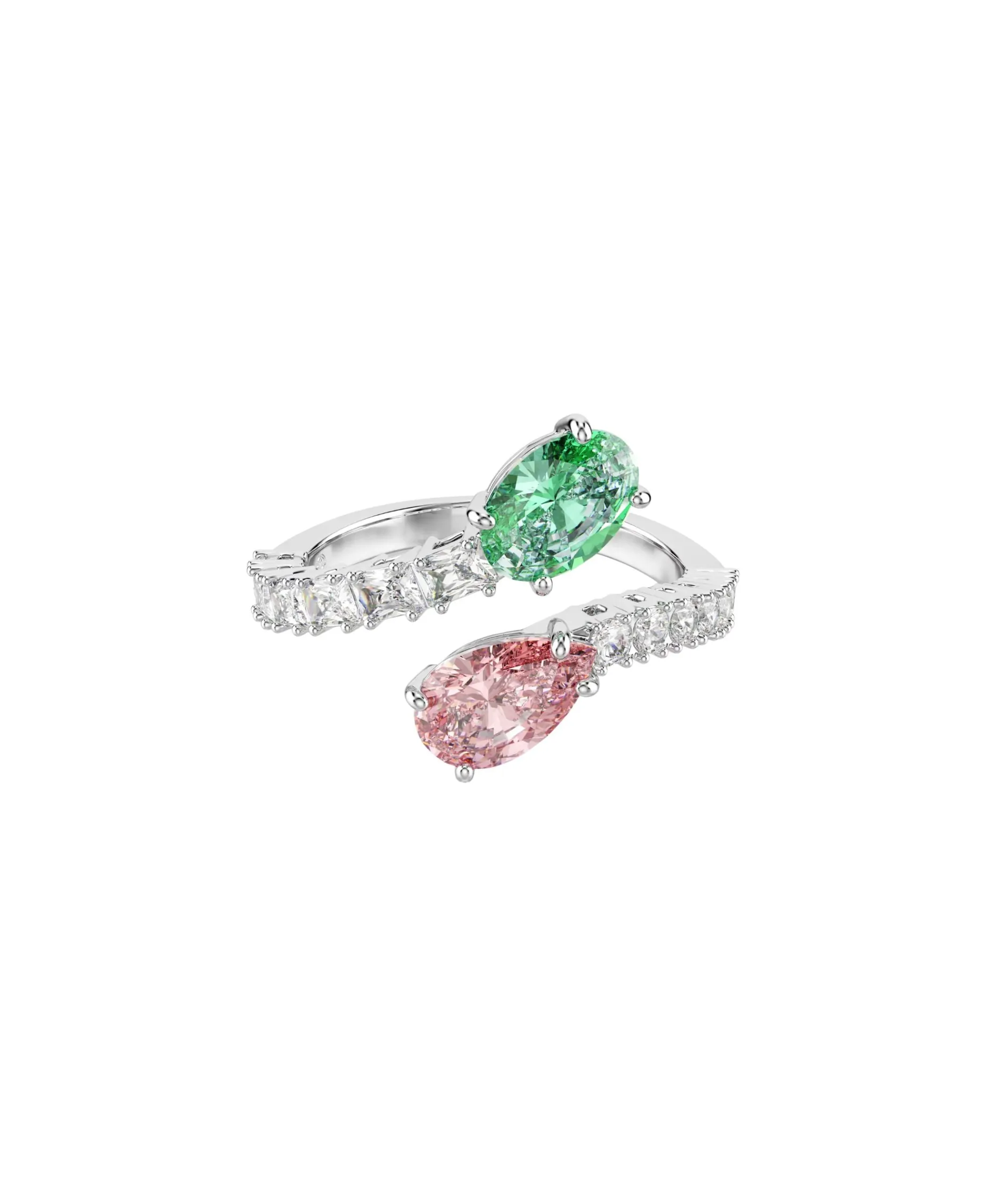 Anillo Abierto Ariana Grande x Swarovski Baño de Rodio Circonita | 5737372