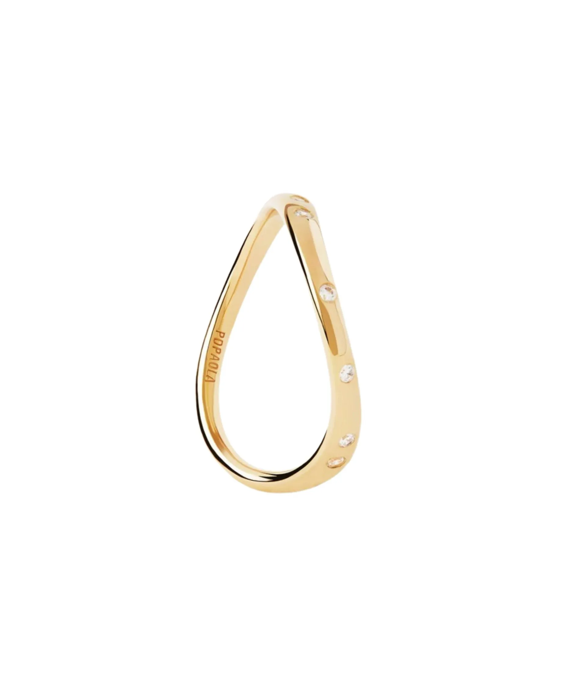 Anillo Air PDPAOLA Plata de Ley con Baño de Oro 18K y Circonitas | AN01-E59