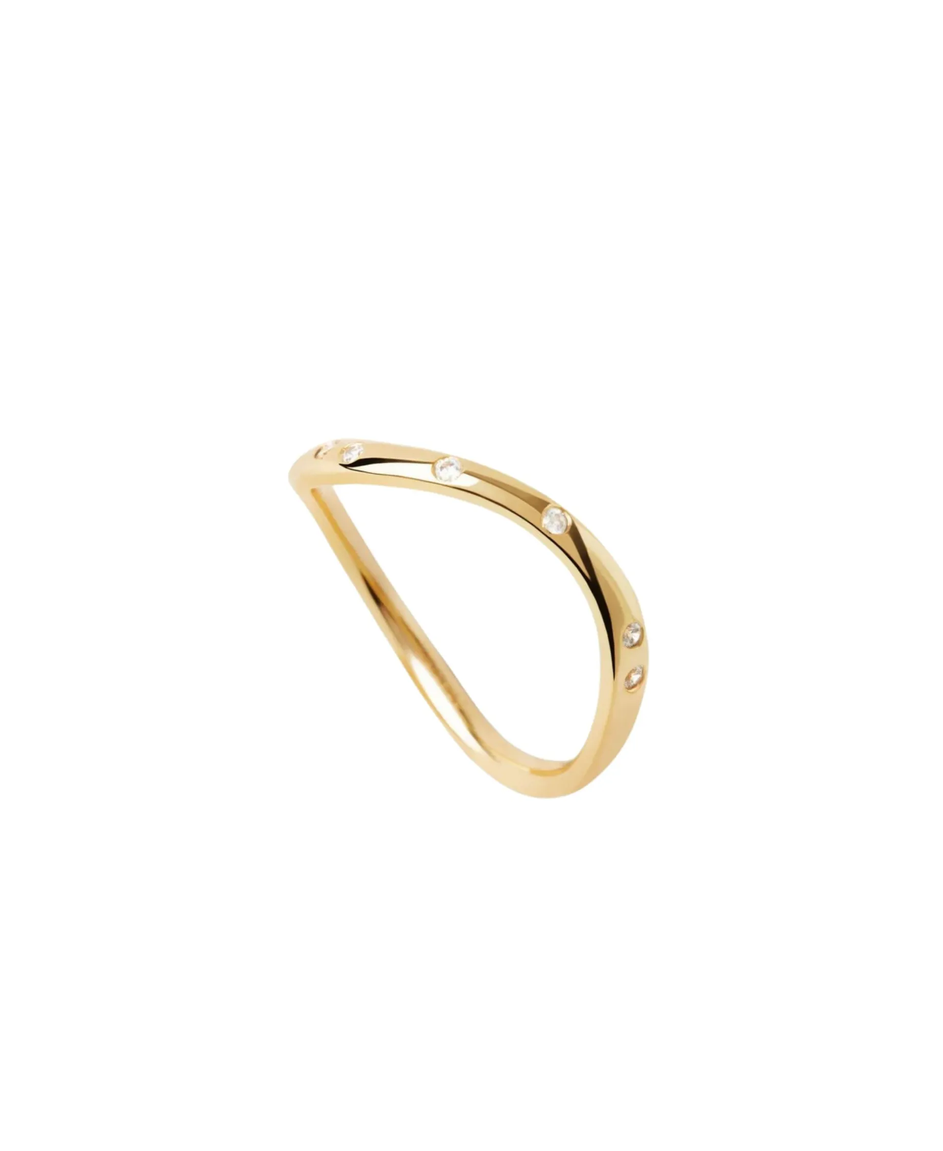 Anillo Air PDPAOLA Plata de Ley con Baño de Oro 18K y Circonitas | AN01-E59