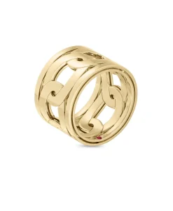 Anillo Ancho Roberto Coin Navarra Oro Amarillo | AR888RI2160