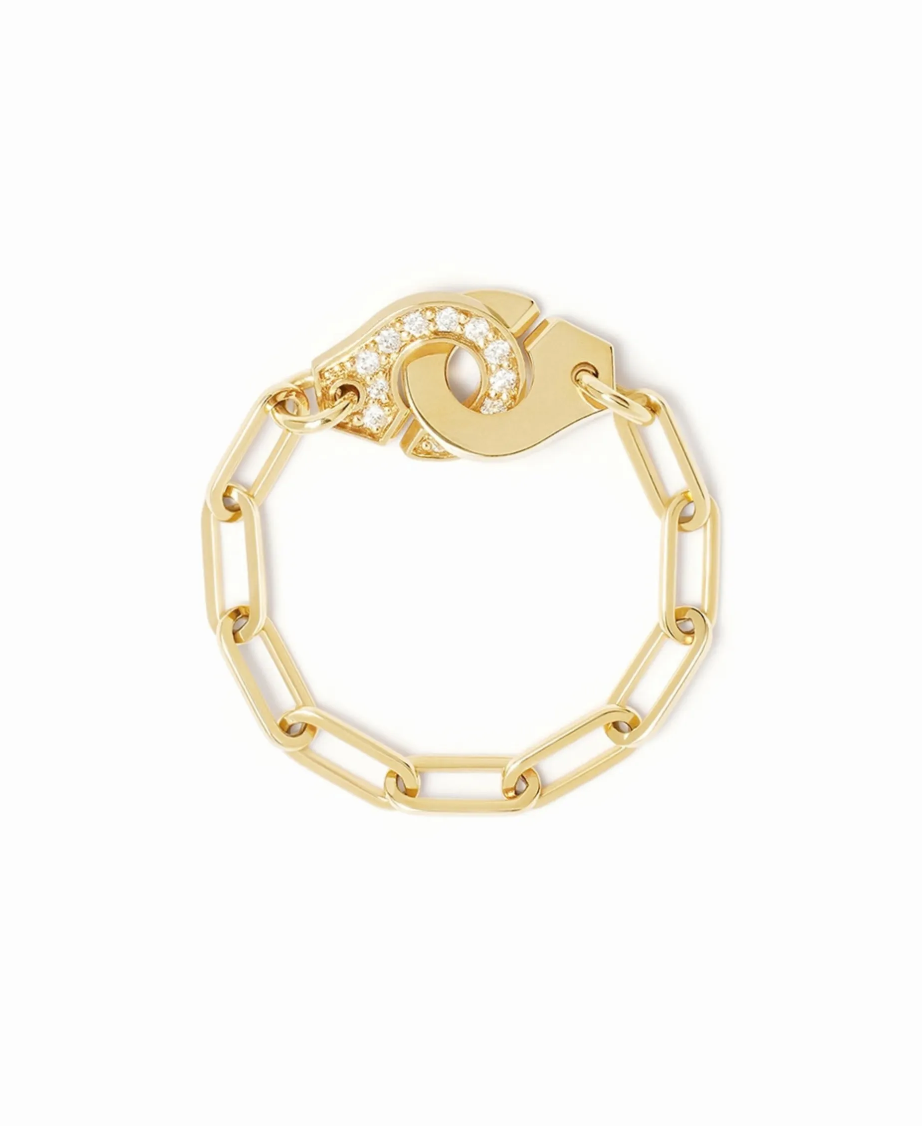 Anillo Cadena dinh van Menottes Pavé Oro Amarillo Diamantes | 207111