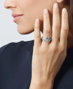 Anillo Chaumet Joséphine Aigrette Oro Blanco Aguamarina y Diamantes | 083297