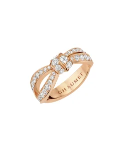 Anillo Chaumet Liens Séduction Oro Rosa Pavé de Diamantes | 083056