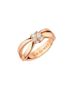 Anillo Chaumet Liens Séduction Oro Rosa y Diamantes | 083055