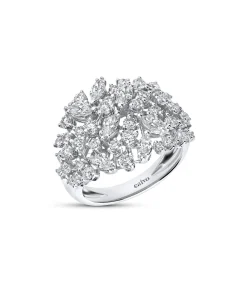 Anillo Cocktail con Diamantes 1,82 cts en Oro Blanco