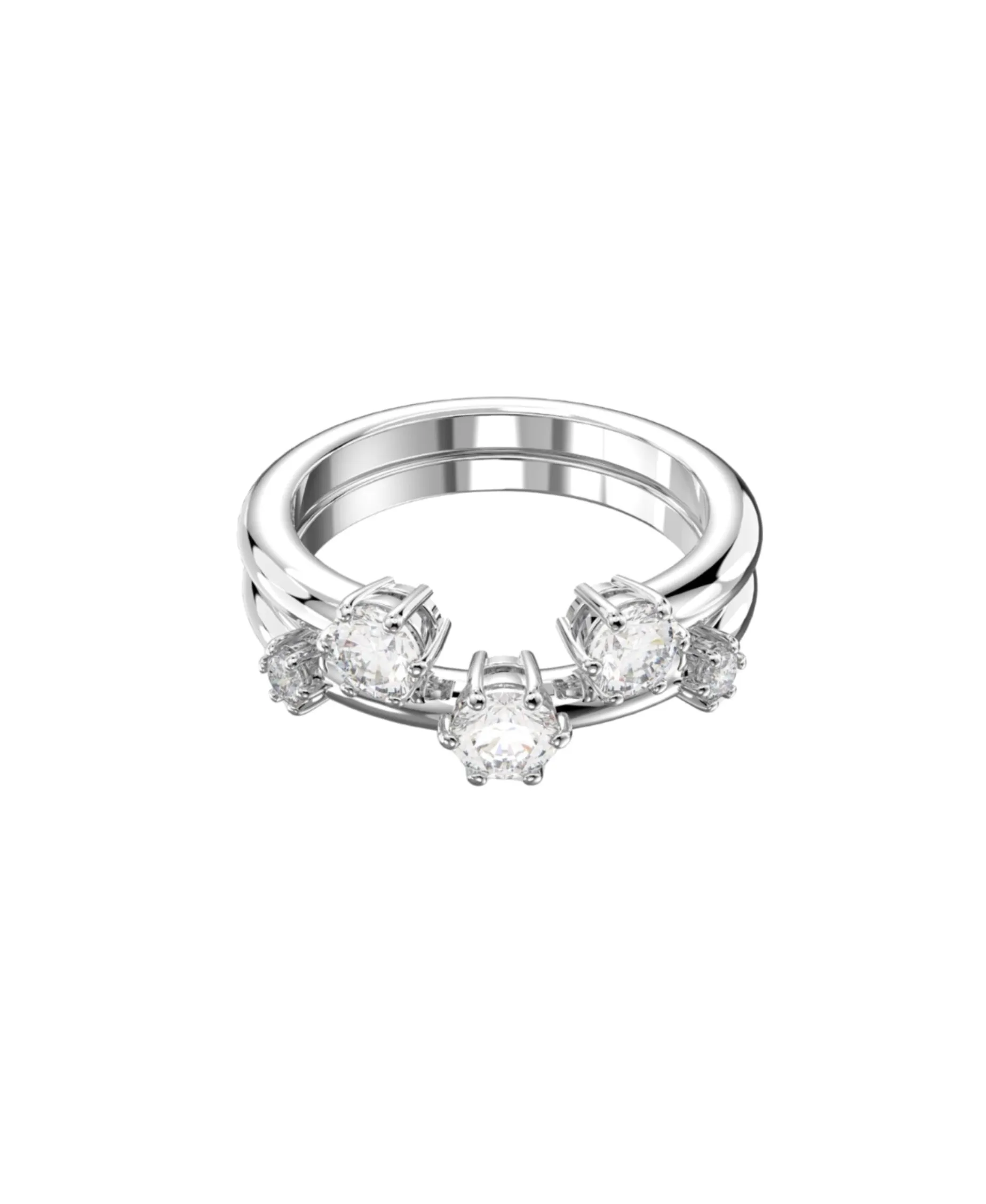 Anillo Constella Swarovski Set 2 Piezas Blanco con Baño de Rodio | 5640961