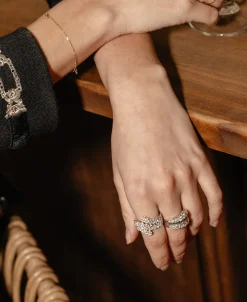 Anillo de Cóctel con Diamantes 1,71 cts en Oro Blanco
