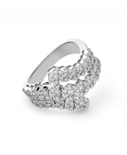 Anillo de Cóctel con Diamantes 1,71 cts en Oro Blanco