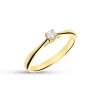 Anillo de Compromiso Solitario con Diamante 0,10 cts en Oro Amarillo