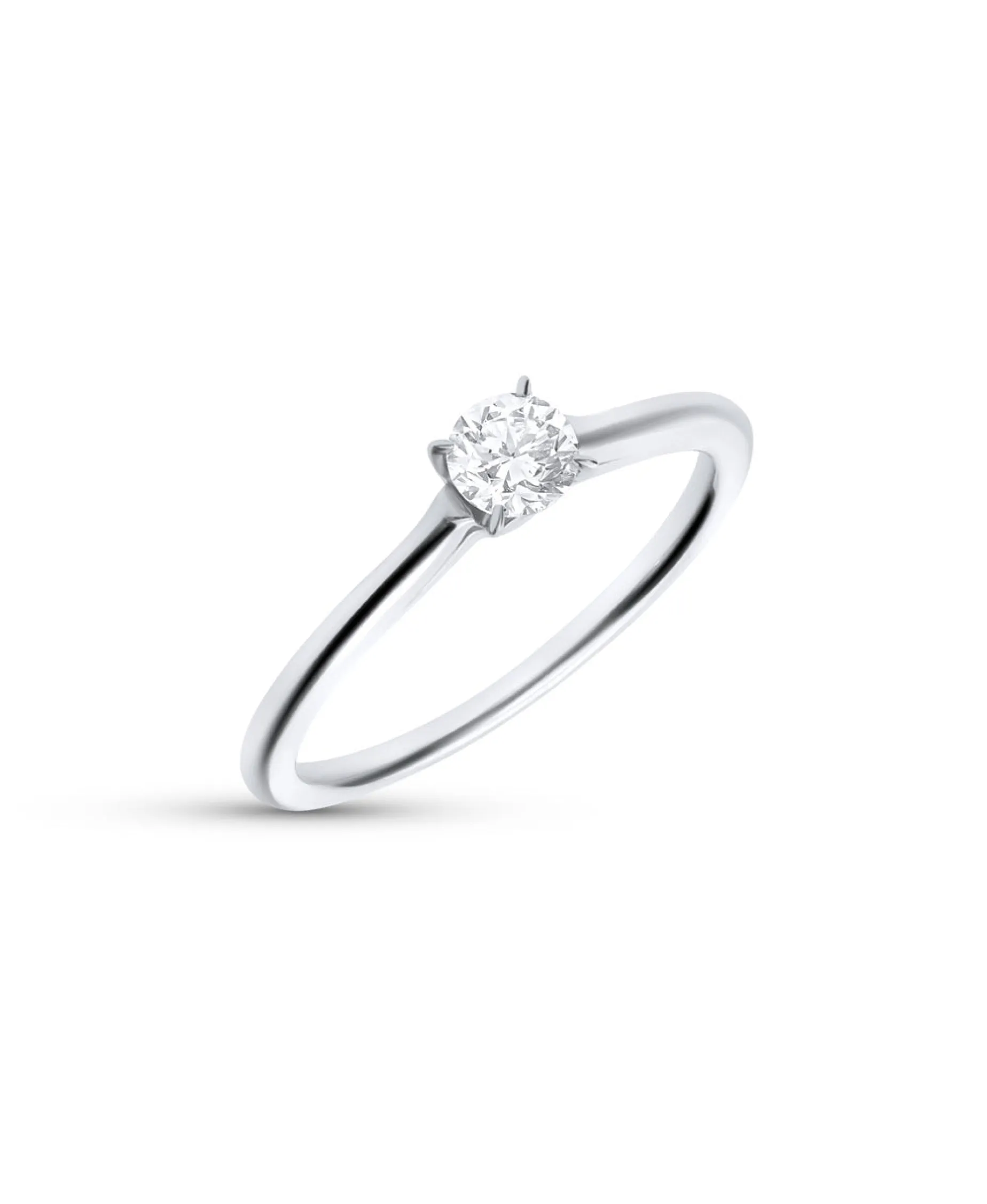 Anillo de Compromiso Solitario con Diamante 0,31 cts en Oro Blanco