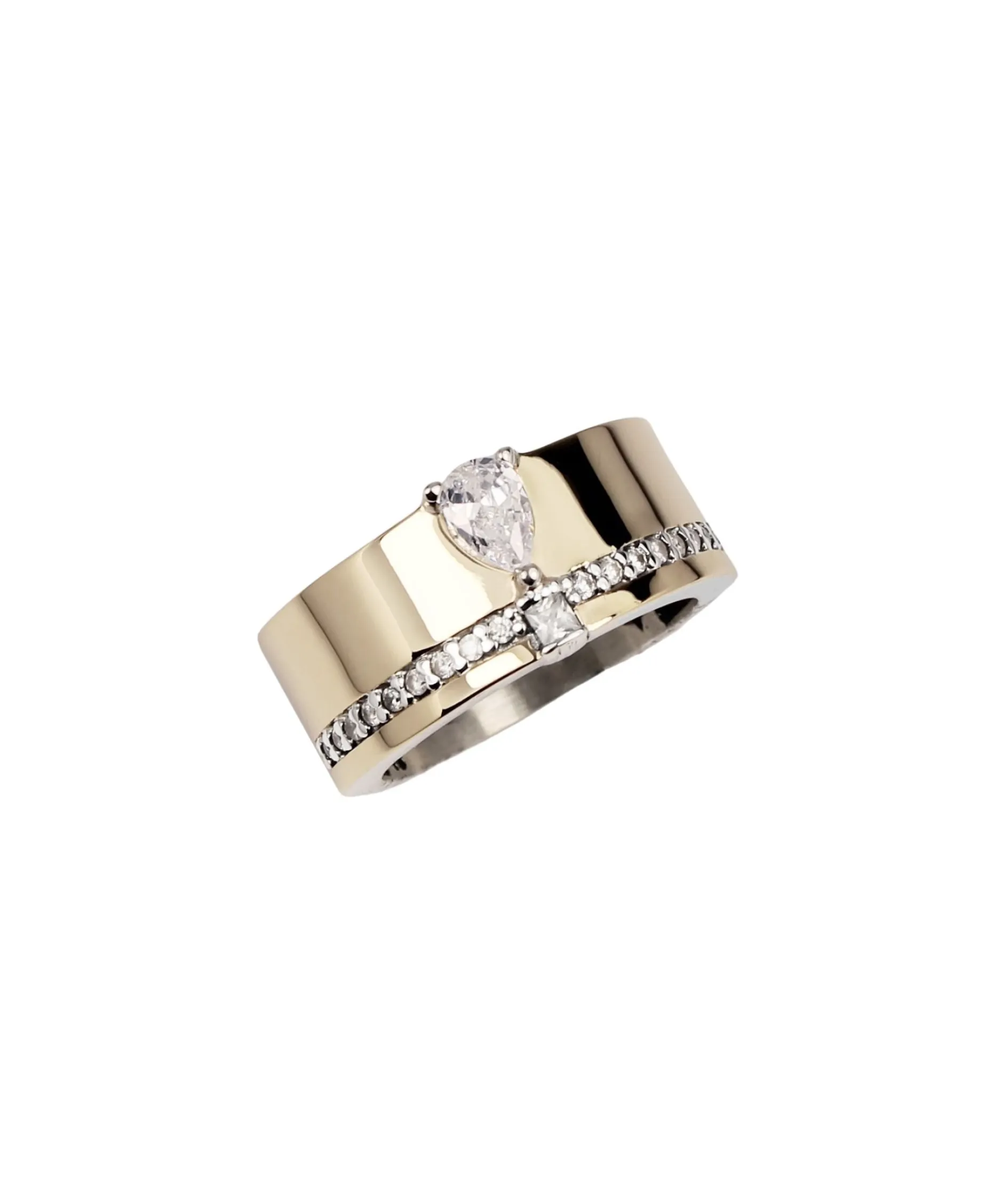 Anillo DELCERRO Oro y Plata Lágrima| 11204