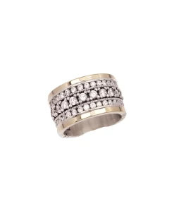 Anillo DELCERRO Oro y Plata Pavé Blanco | 10949B