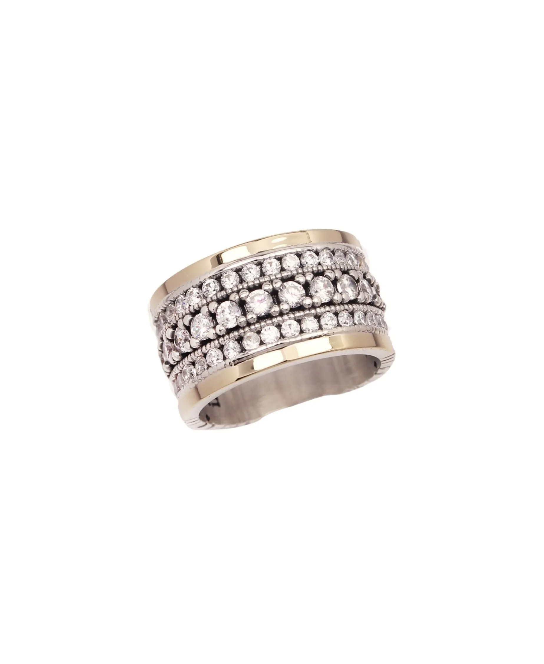 Anillo DELCERRO Oro y Plata Pavé Blanco | 10949B