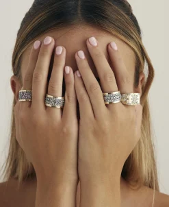 Anillo DELCERRO Oro y Plata Pavé Blanco | 10949B