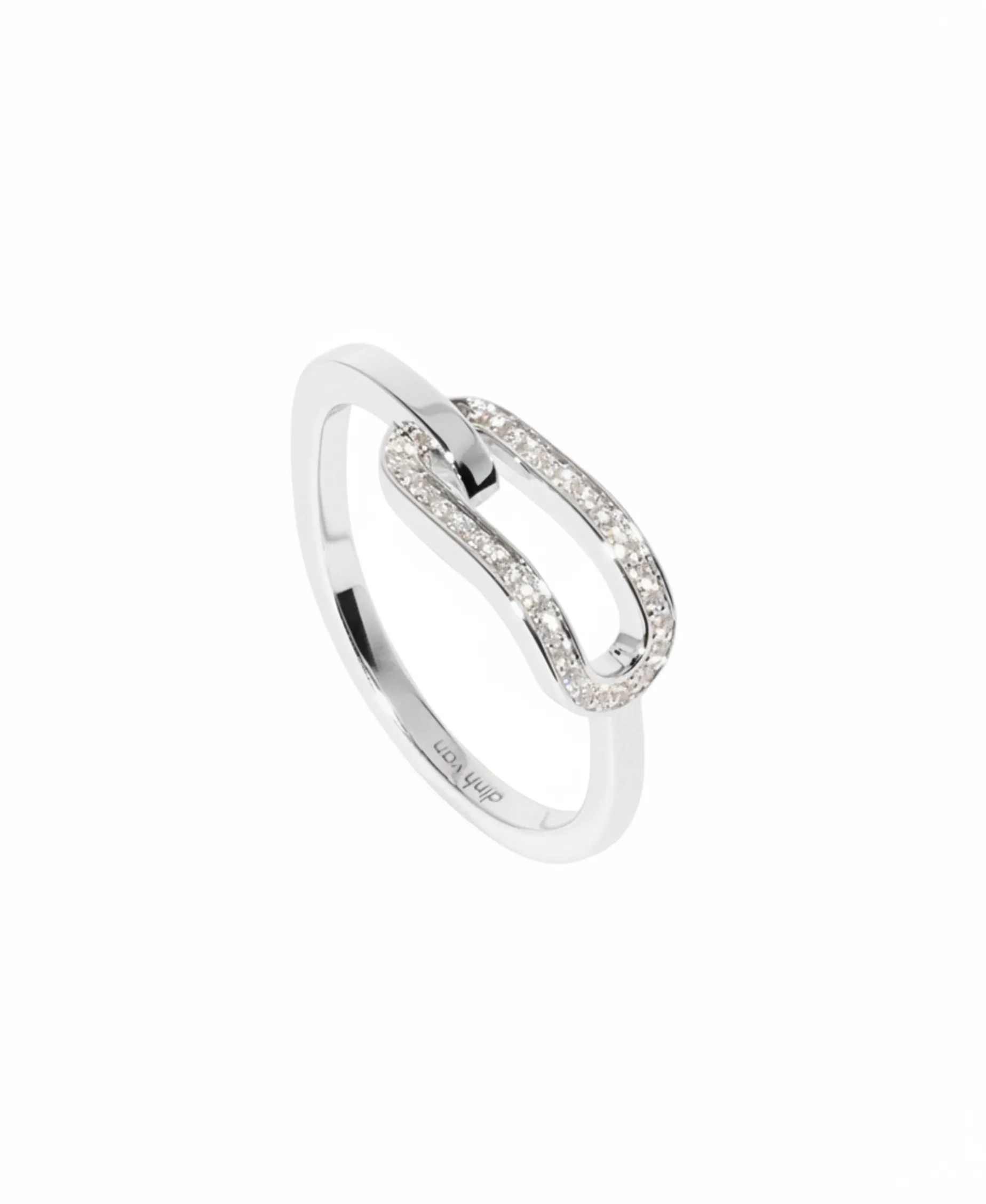 Anillo Dinh Van Maillon Oro Blanco y Diamantes Pequeño | 260622