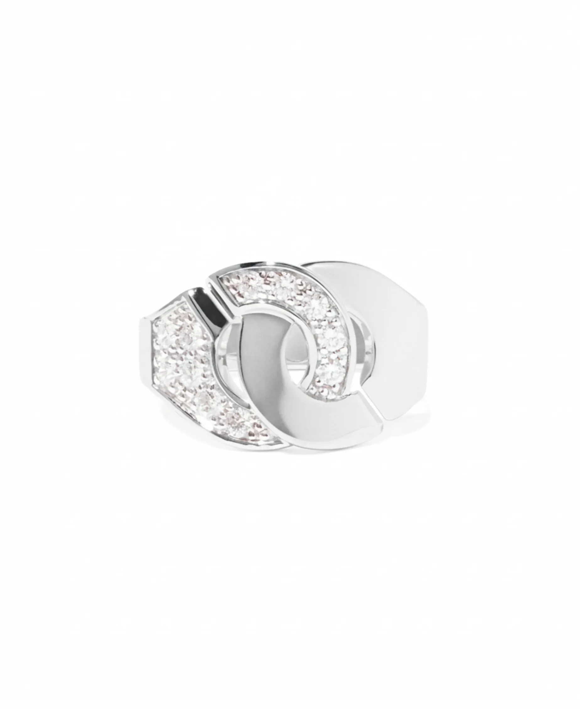 Anillo Dinh Van Menottes Oro Blanco y Diamantes | 267103