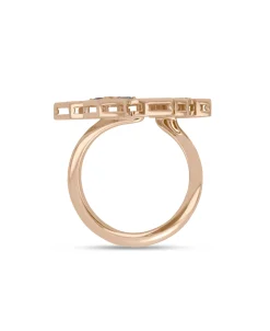 Anillo Doble Roberto Coin Venetian Princess en Oro Rosa y Piedras de Colores | ADV777RI3652