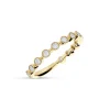 Anillo Fino con Diamantes 0,38 cts en Oro Amarillo