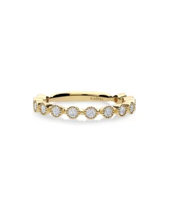Anillo Fino con Diamantes 0,38 cts en Oro Amarillo