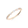 Anillo Fino con Diamantes Multitalla en Oro Rosa