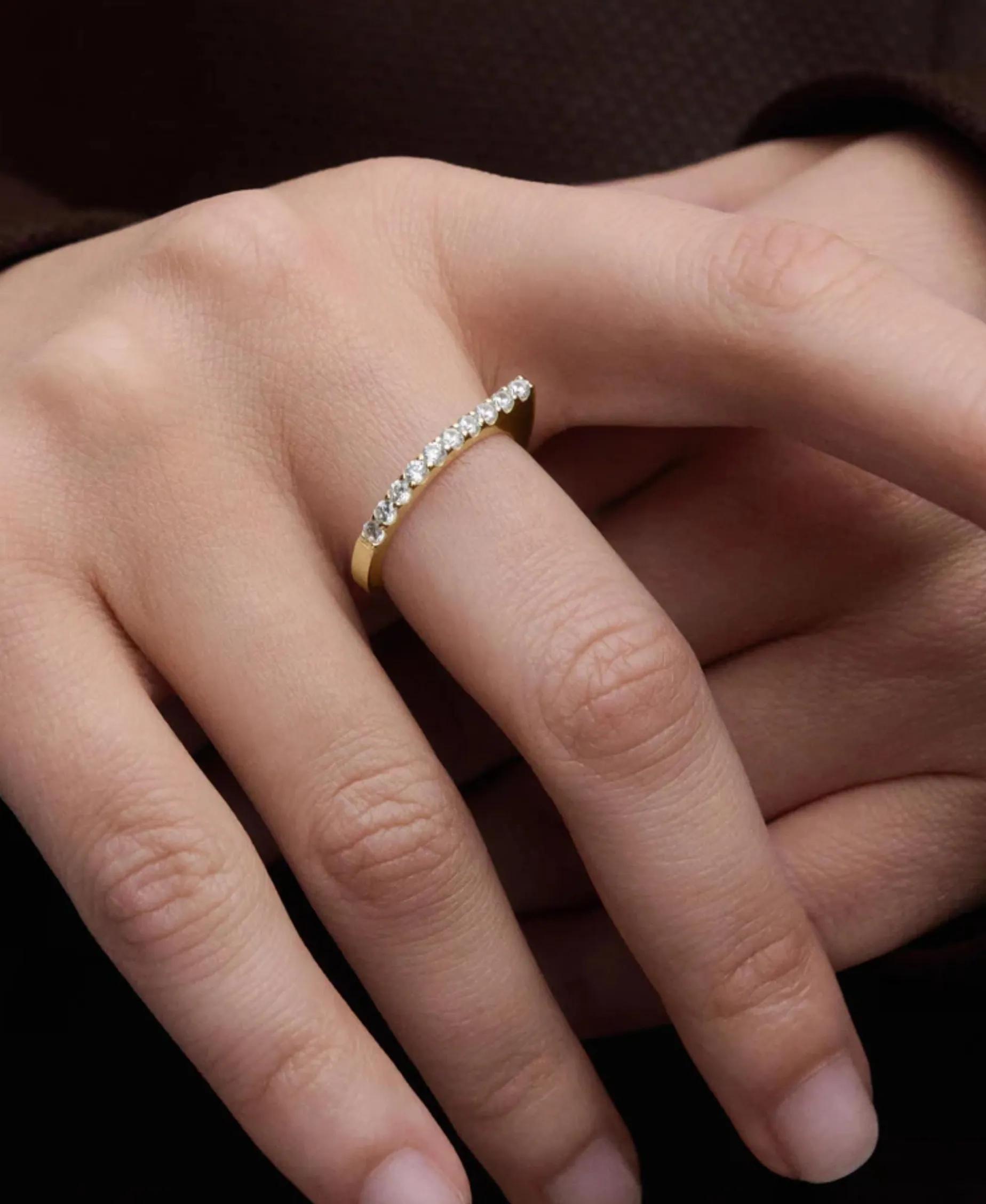 Anillo Gloss PDPAOLA Plata con Baño de Oro 18K con Circonitas | AN01-E90