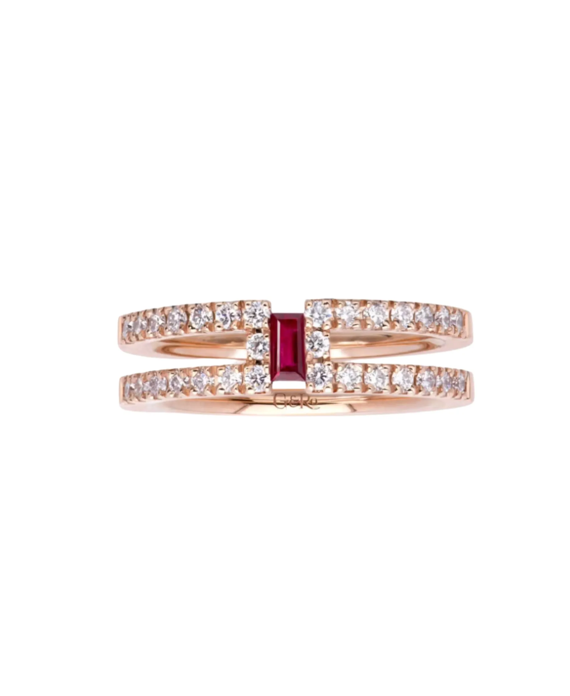 Anillo Gold&Roses I Am Red Oro Rosa Rubí y Diamantes | GR-488.3RB