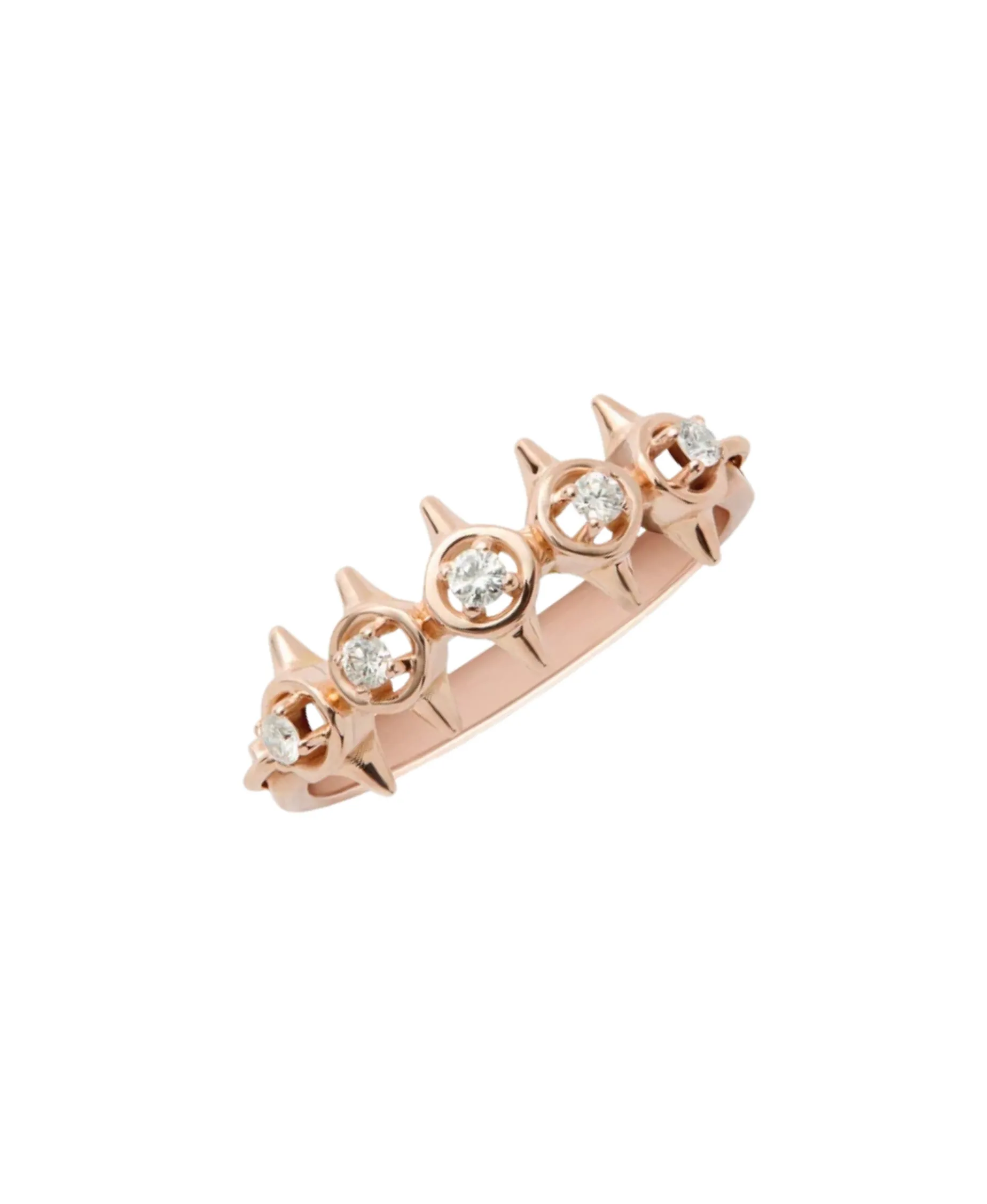 Anillo Gold&Roses Peak Palace Rivière 5 Oro Rosa y Diamantes | GR-602.3