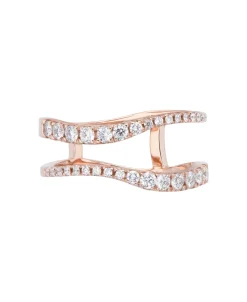 Anillo Gold&Roses Sasa 2 Rails Oro Rosa y Diamantes | GR-530.3