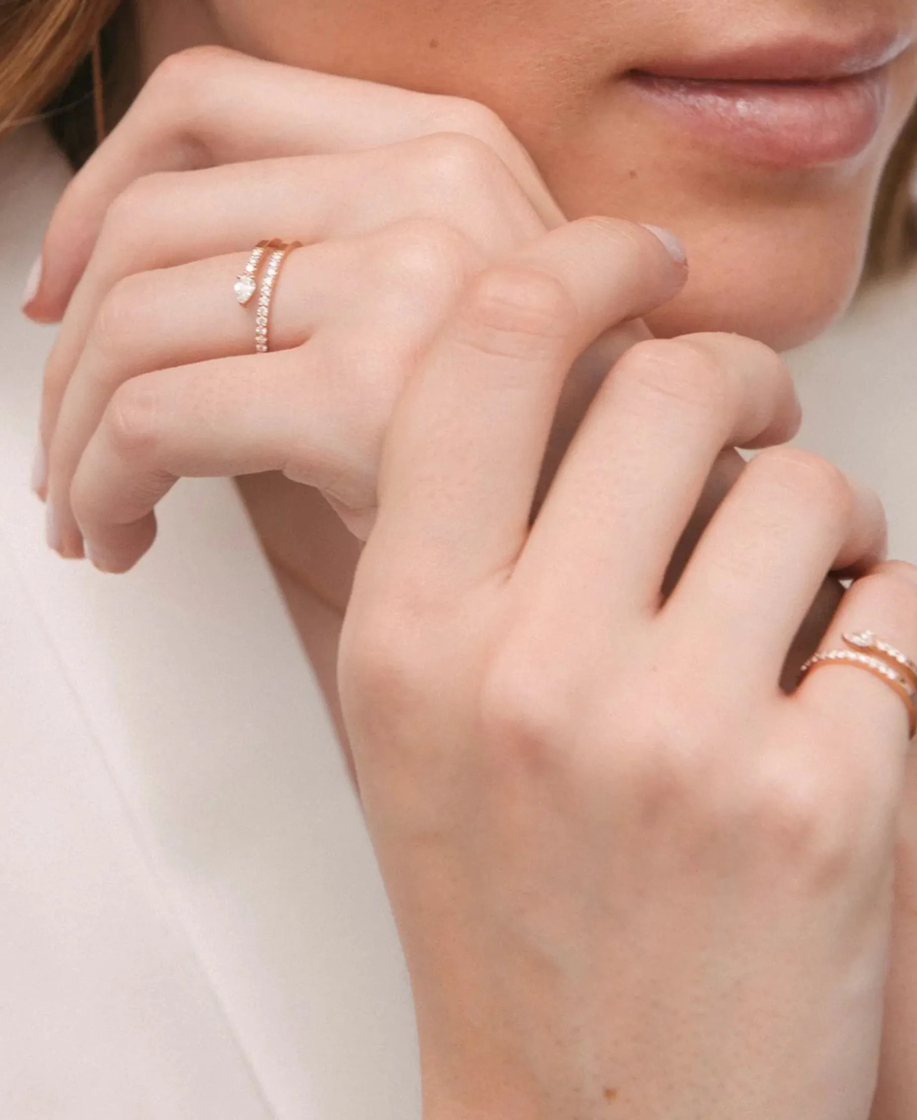 Anillo Gold&Roses Satélite Saudade Oro Rosa y Diamantes | GR-423.3