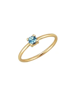 Anillo Gold&Roses Stone Oro Amarillo Topacio Azul | GR-032.TZ
