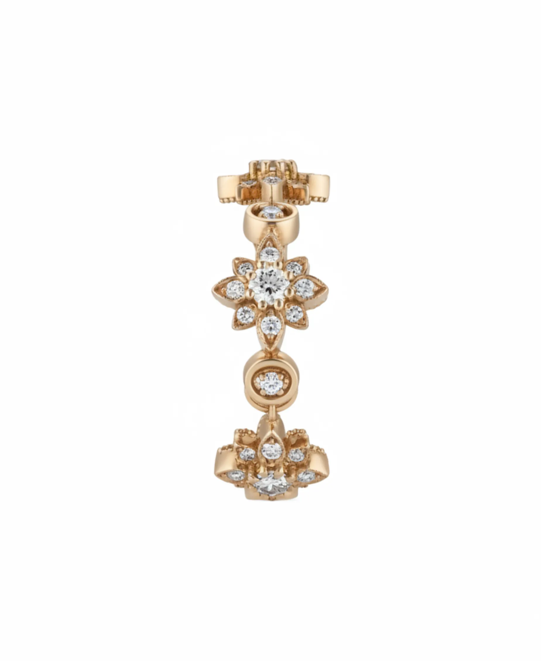 Anillo Gucci Flora Oro Rosa y Diamantes | YBC702391001013