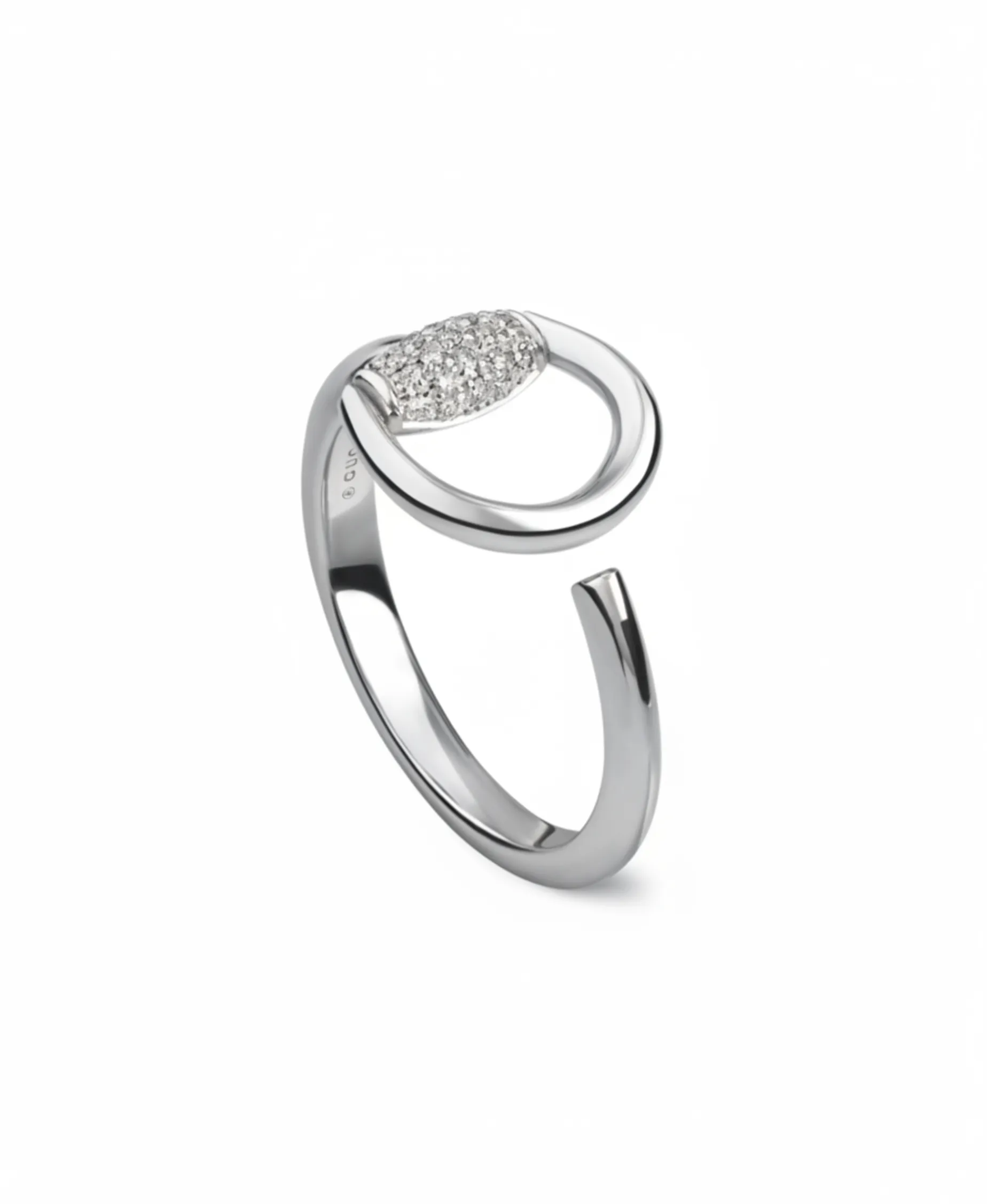 Anillo Gucci Horsebit Oro Blanco y Diamantes | YBC832324001013