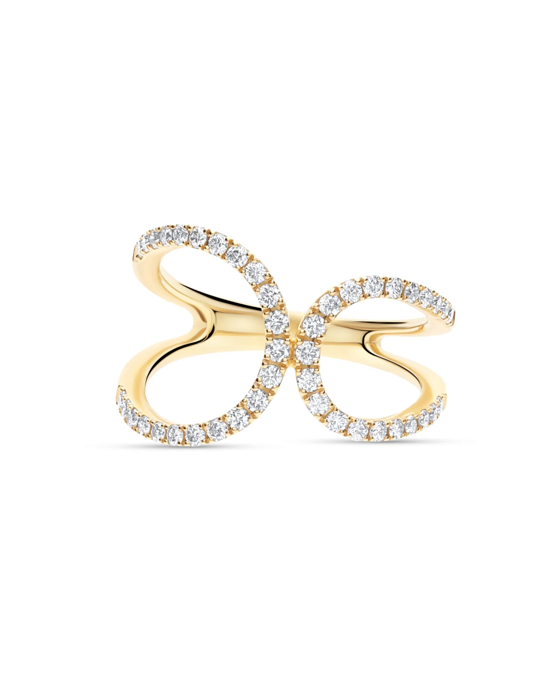 Anillo Lazo con Diamantes 0,47 cts en Oro Amarillo