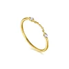 Anillo LECARRÉ Abierto Cadena Oro y Topacios | GA153OA