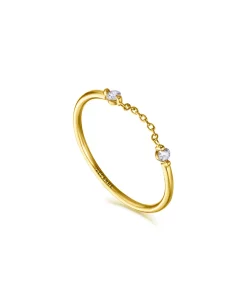 Anillo LECARRÉ Abierto Cadena Oro y Topacios | GA153OA