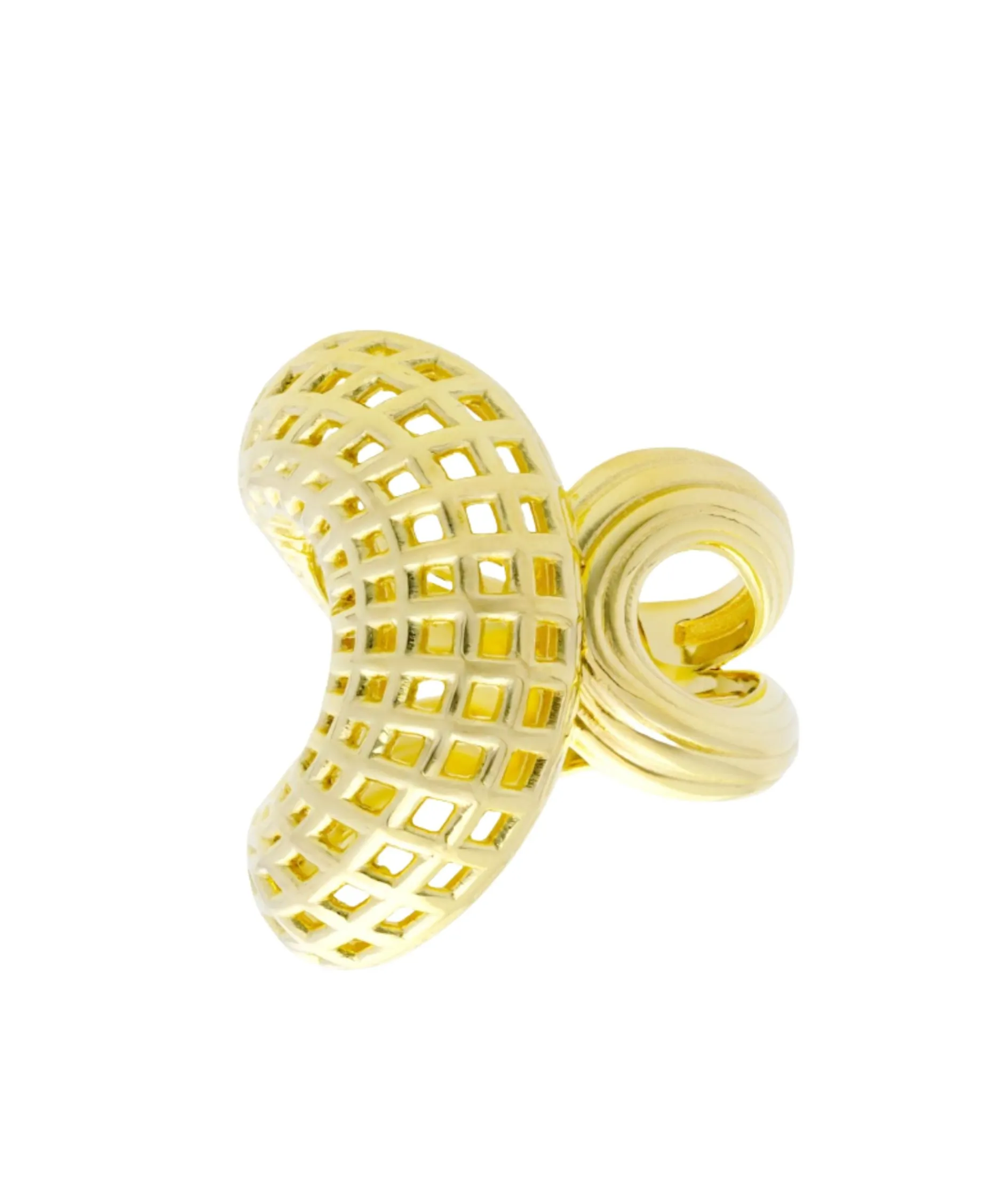 Anillo Marina García Tweed Plata Bañada en Oro | 91235SD
