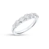 Anillo Media Alianza con Diamantes 1,15 cts en Oro Blanco