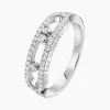 Anillo Messika Baby Move Pavé Oro Blanco | 04683-WG