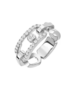 Anillo Messika Move Link Oro Blanco y Pavé | 12728-WG