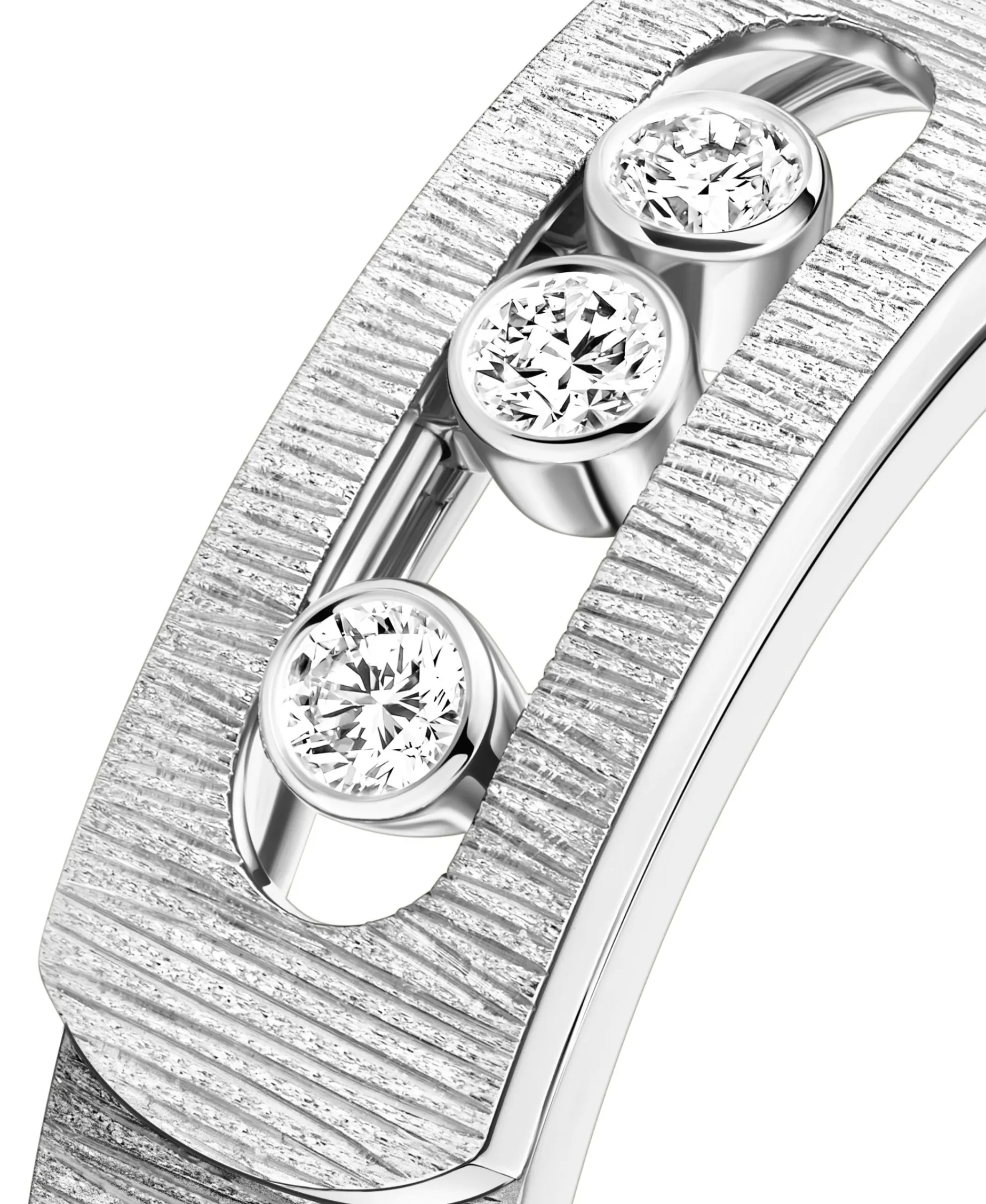 Anillo Messika Move Noa Ciselé Oro Blanco | 14482-WG