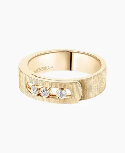 Anillo Messika Move Noa Ciselé en Oro Amarillo y Diamantes | 14482-YG