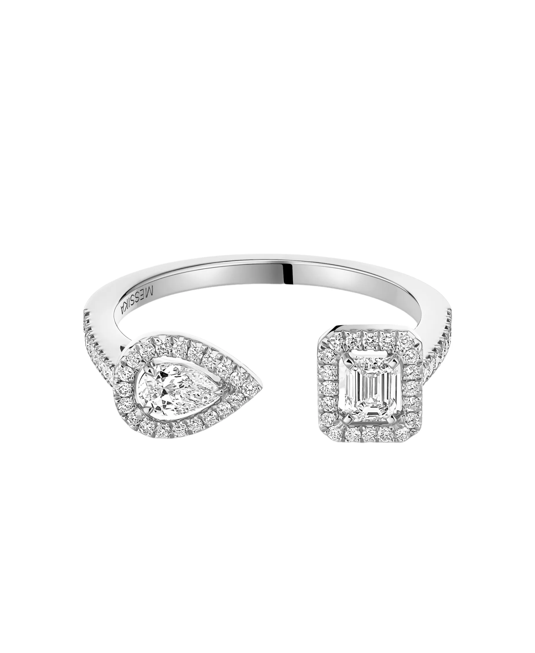 Anillo Messika My Twin Toi et Moi Oro blanco | 06471-WG