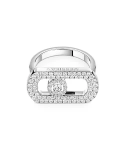 Anillo Messika So Move Oro Blanco con Pavé | 12937-WG