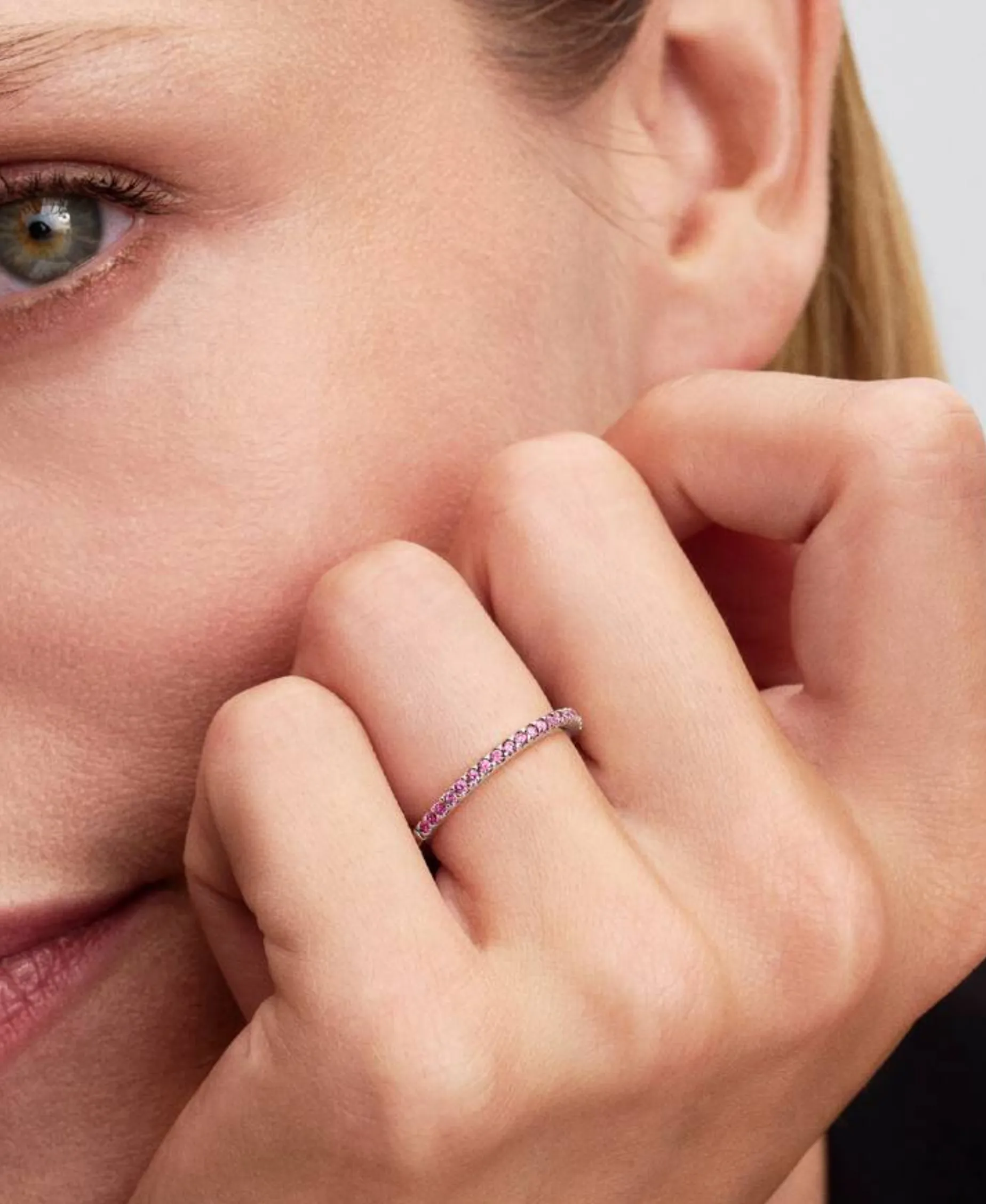 Anillo Pandora Banda Brillante Rosa | 192999C02
