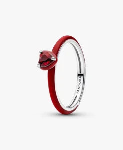Anillo Pandora Corazón Chakra Rojo | 193088C05