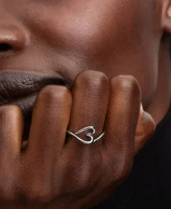 Anillo Pandora Corazón Pequeño Forma Orgánica | 194361C00