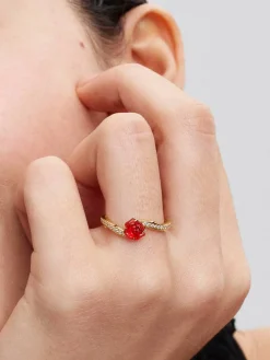 Anillo Pandora Rosa Encantada de La Bella y la Bestia de Disney | 163984C01
